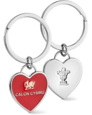 Clogau Wru Welsh Heart Keyring - Red