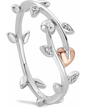Clogau Tree Of Life Sterling Vine Ring With Topaz - Metallic