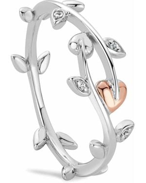 Clogau Tree Of Life Sterling Vine Ring With Topaz - Metallic