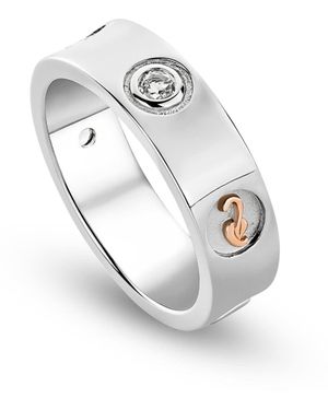 Clogau Insignia Sterling Band Ring With Topaz - Metallic