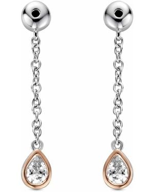 Clogau Celebration Sterling Drop Earring Backs With Swarovski Zirconia - White