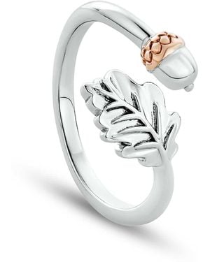 Clogau Royal Sterling Oak Leaf Ring - Metallic
