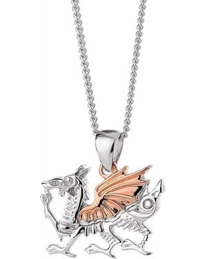 Clogau Royal Sterling Welsh Dragon Pendant - Metallic