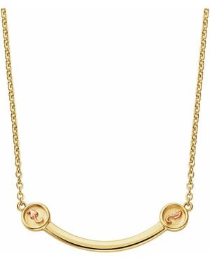 Clogau Insignia 9Ct Solid Curve Necklace - Metallic