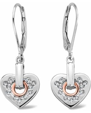 Clogau Cariad Sterling Sparkle Drop Earrings With Topaz - Metallic