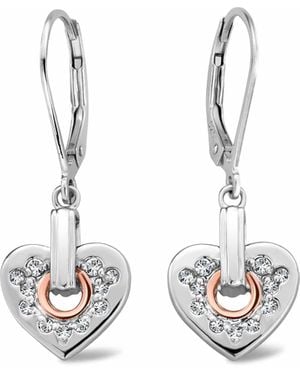 Clogau Cariad Sterling Sparkle Drop Earrings With Topaz - Metallic