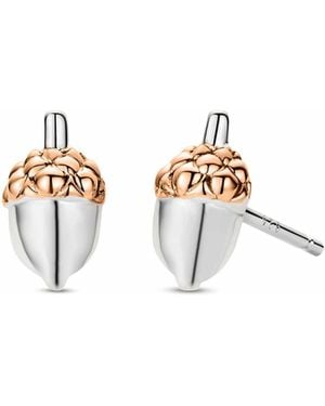 Clogau Royal Sterling Oak Leaf Stud Earrings - Metallic