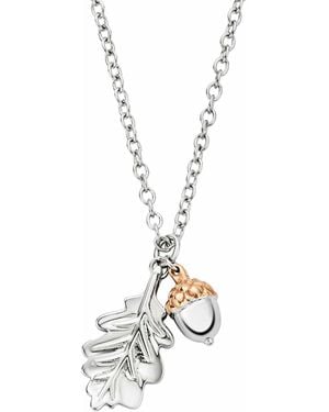 Clogau Royal Sterling Oak Leaf Pendant - Metallic