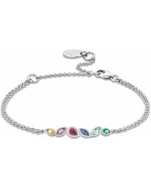 Clogau Cariad Sterling Lab-Grown Multi-Stone Bracelet - Metallic