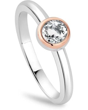 Clogau Celebration Sterling Single Stone Ring With Topaz - Metallic