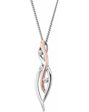Clogau Nature's Wonder Sterling Waterfall Pendant With Topaz - Metallic