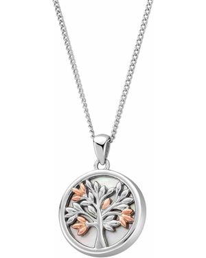 Clogau Tree Of Life Sterling Pendant With Mother Of Pearl - Metallic