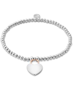 Clogau Cariad Sterling Padlock Affinity Bracelet - Metallic