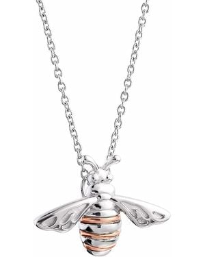 Clogau Nature's Wonder Sterling Honey Bee Pendant - Metallic