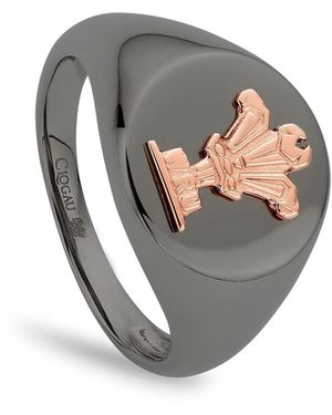 Clogau Wru Sterling Signet Ring - Grey