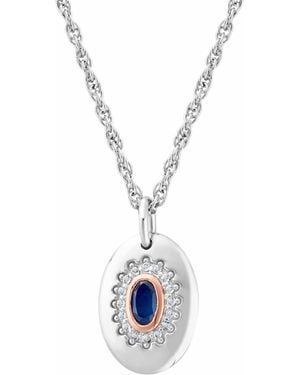 Clogau Royal Sterling Diana Pendant With Sapphire & Topaz - White