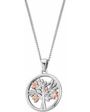 Clogau Tree Of Life Sterling Pendant - Metallic
