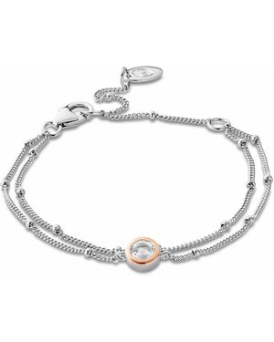 Clogau Celebration Sterling Double-Chain Bracelet With Topaz - Metallic