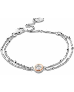 Clogau Celebration Sterling Double-Chain Bracelet With Topaz - Metallic