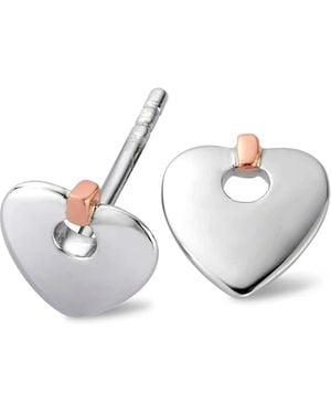 Clogau Cariad Sterling Stud Earrings - White