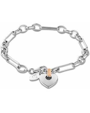 Clogau Cariad Sterling Figaro Bracelet - Metallic