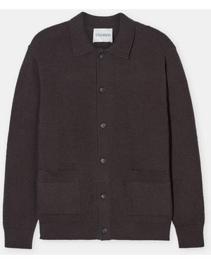 Closed Herren Strickjacke Aus Bio-Baumwoll-Mix, (Größe) - Schwarz
