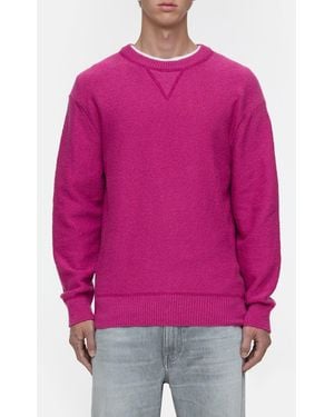 Closed Herren Pullover Aus Bio-Baumwoll-Mix, (Größe) - Pink