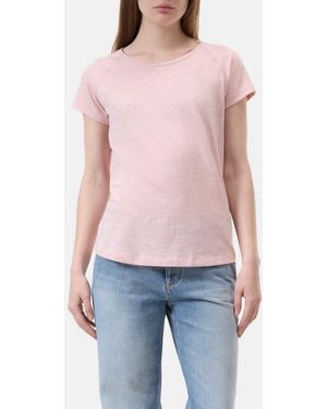 Closed Damen T-Shirt Aus Baumwoll-Mix, (Größe) - Pink