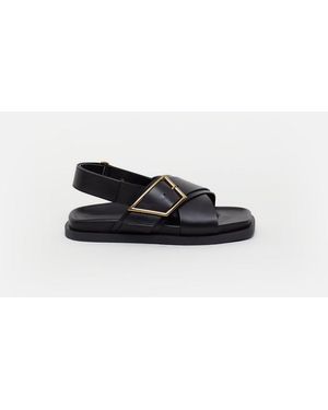 Closed Damen Sandalen Aus Leder, (Größe) - Schwarz