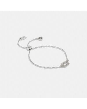 COACH Signature Pavé Slider Bracelet - White