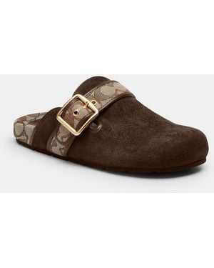 COACH Archival Buckle Clog - Brown