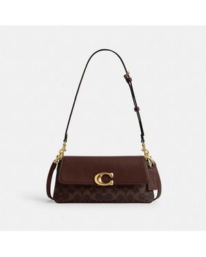 COACH Jet Shoulder Bag In Signature Canvas - Brown
