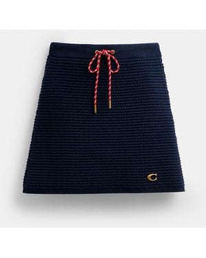 COACH Textured Knit Skirt - Blue