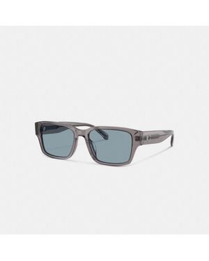 COACH Maxi Sculpted C Narrow Square Sunglasses - Blue
