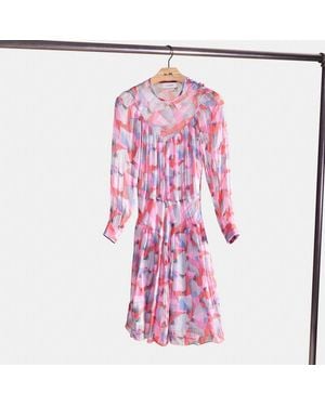 COACH Restored Bold Geo Yoke Dress - Pink