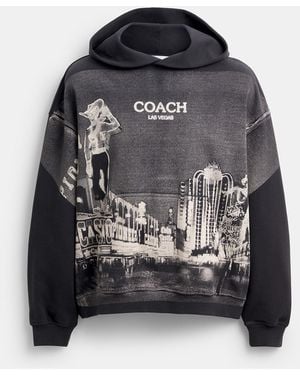 COACH Las Vegas Postcard Relaxed Hoodie - Black
