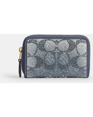 COACH Essential Small Zip Around Card Case - Gray