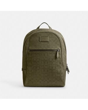 COACH Theo Backpack In Signature Jacquard - Green