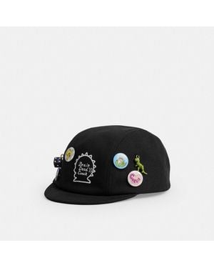 COACH Brain Dead Biker Pin Hat - Black