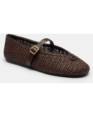 COACH Sculpted C Soft Mary Jane - Brown