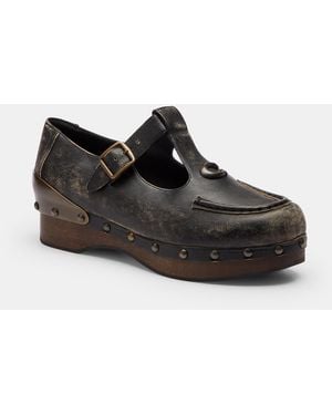 COACH Brain Dead Wooden Mary Jane - Black