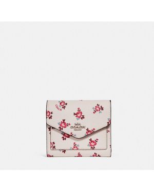 COACH Small Wallet With Floral Bloom Print - Multicolor