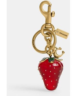 COACH Strawberry Bag Charm - Red