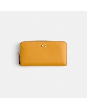COACH Restored Accordion Zip Wallet - Orange