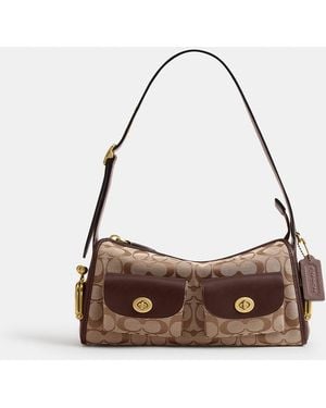 COACH Turnlock Haversack Bag 27 - Brown