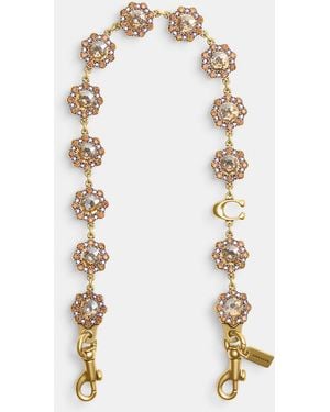 COACH Short Jewelry Chain Strap - White