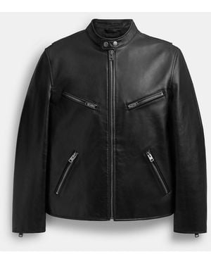 COACH Leather Racer - Black