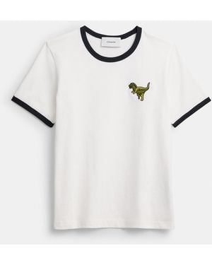 COACH Rexy Ringer T-Shirt - White
