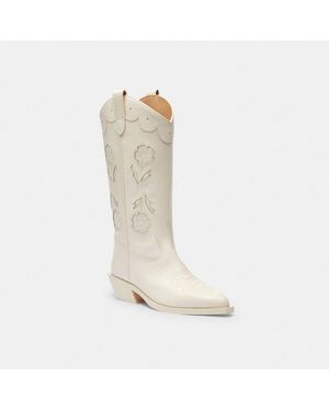 COACH Aria Cowboy Boot - White