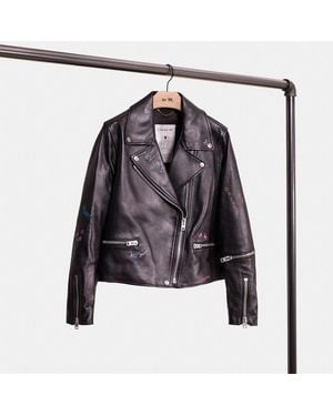 COACH Restored A Love Letter To New York Leather Biker Jacket - Black